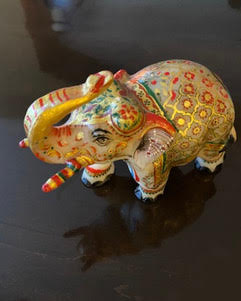 Repair of beautiful antique glass elephant